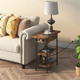 End Table with Charging Station
