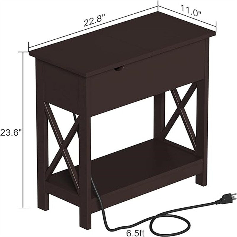 End Table with Charging Station