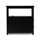 End Table with Charging Station, Narrow Sofa Side Table, Wooden Nightstand, Bedroom Living Room Furniture