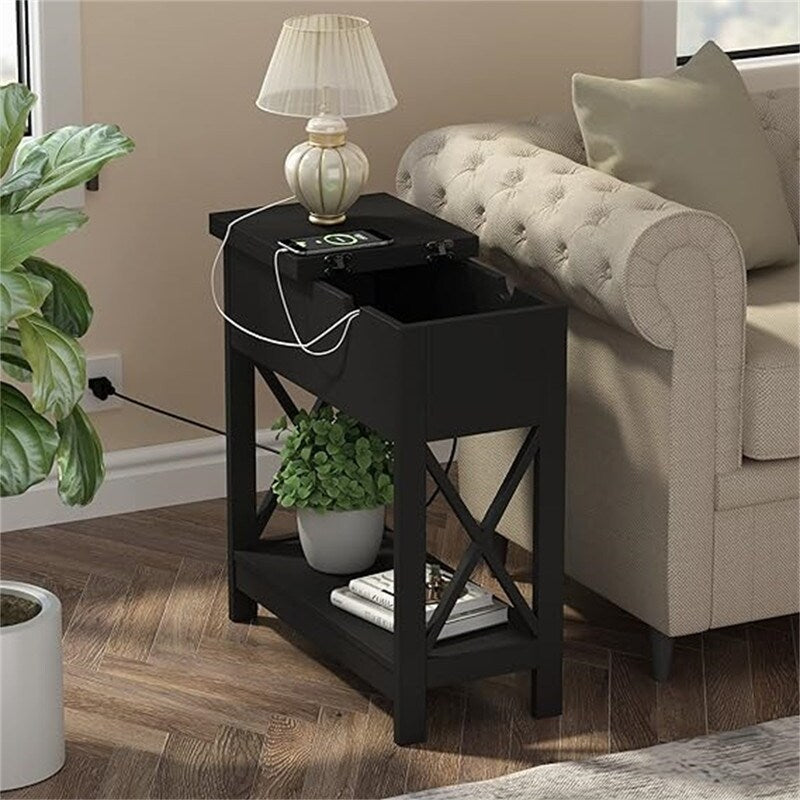 End Table with Charging Station