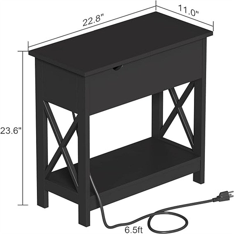 End Table with Charging Station
