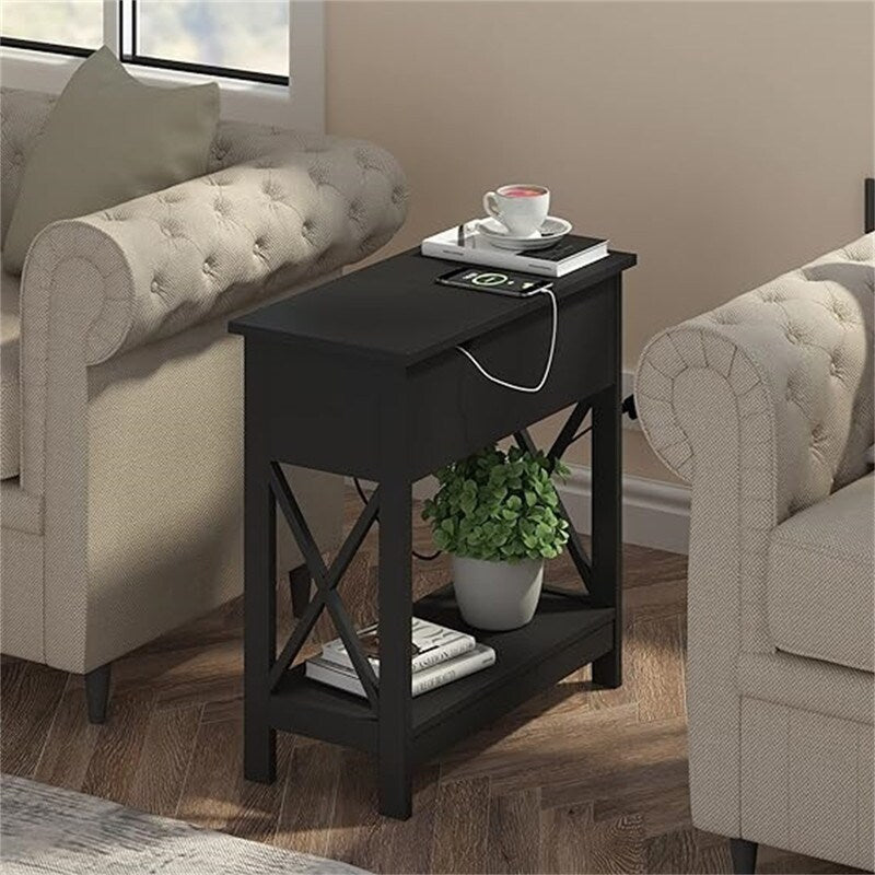 End Table with Charging Station