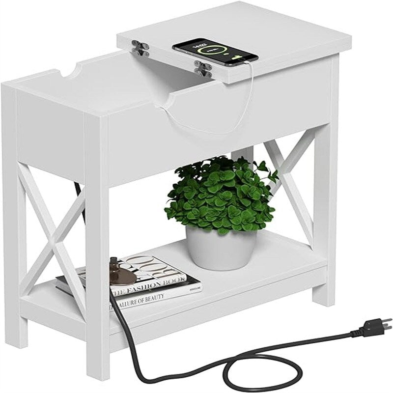 End Table with Charging Station