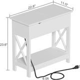 End Table with Charging Station