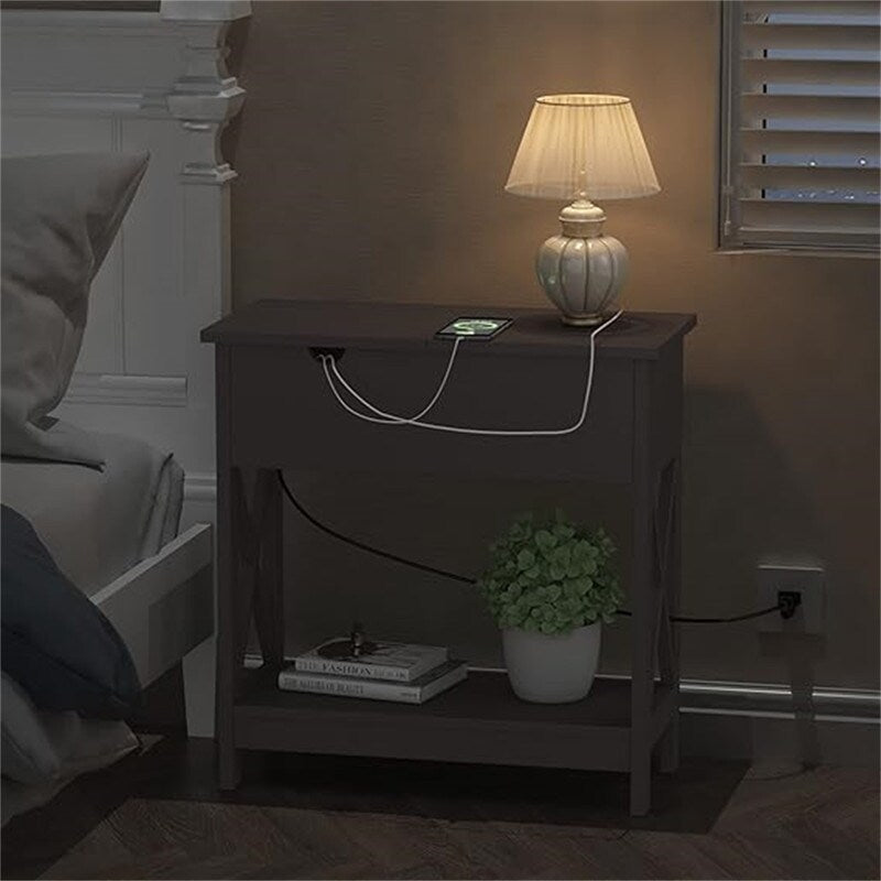 End Table with Charging Station