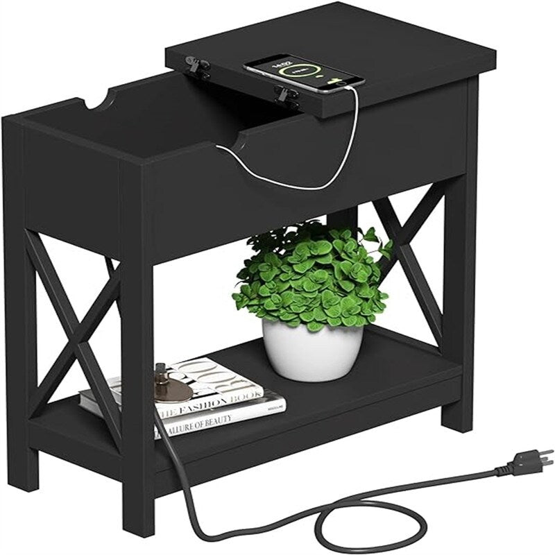 End Table with Charging Station