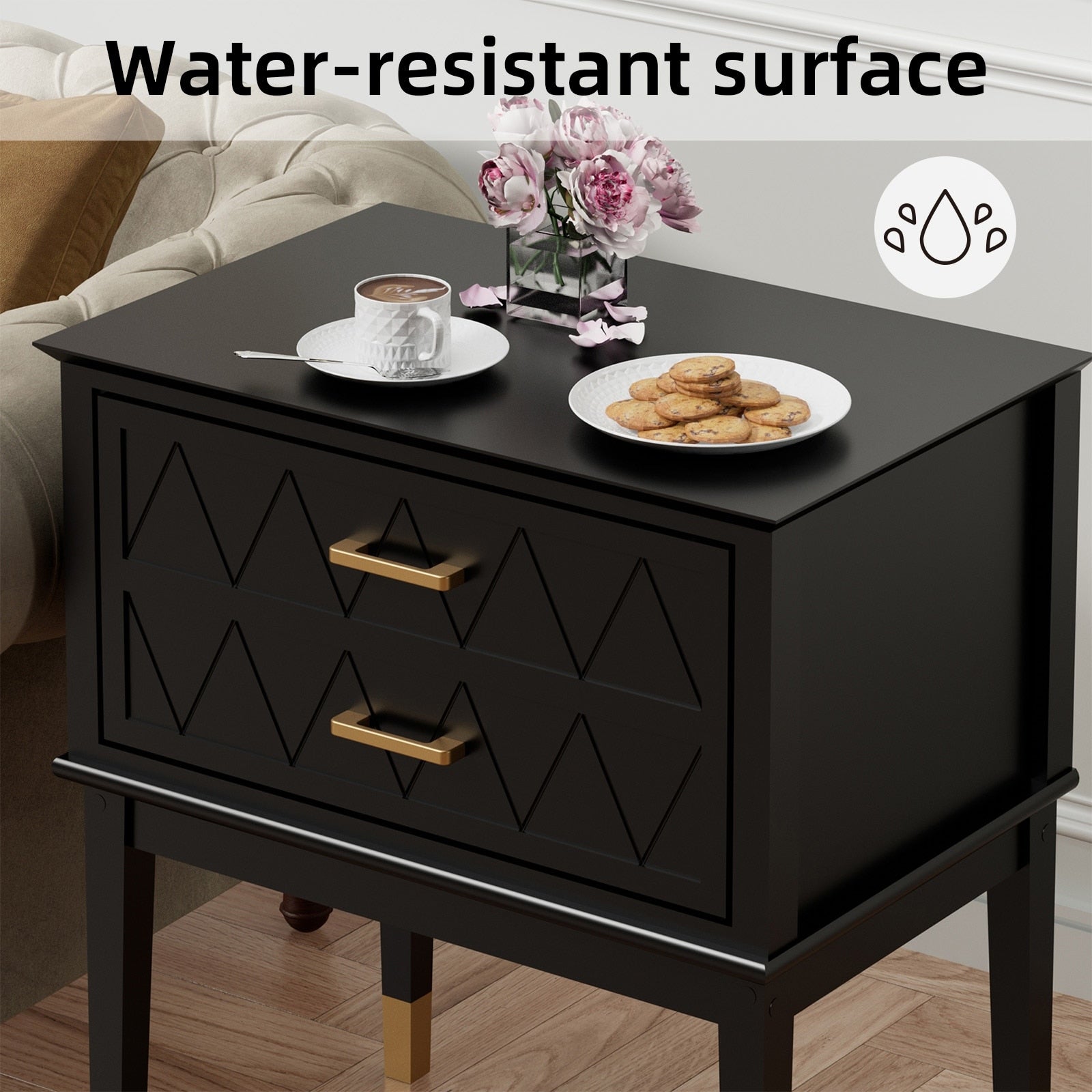 End Table with Storage Drawer Tall Nightstand Side Table End Table with Storage Drawer Tall Nightstand Side Table
