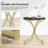 Modern Round End Side Accent Table for Entryway Living Room