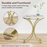 Modern Round End Side Accent Table for Entryway Living Room