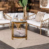 End tables for living room,Round End Table,Round Side Table with Metal Frame