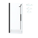 Endless Pasadena Corner and Base 34" W x 74 3/4" H Black