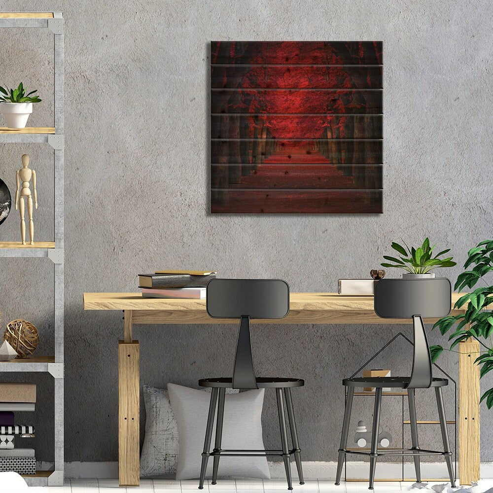 Endless Passion Print On Wood by Ildiko Neer - Multi-Color