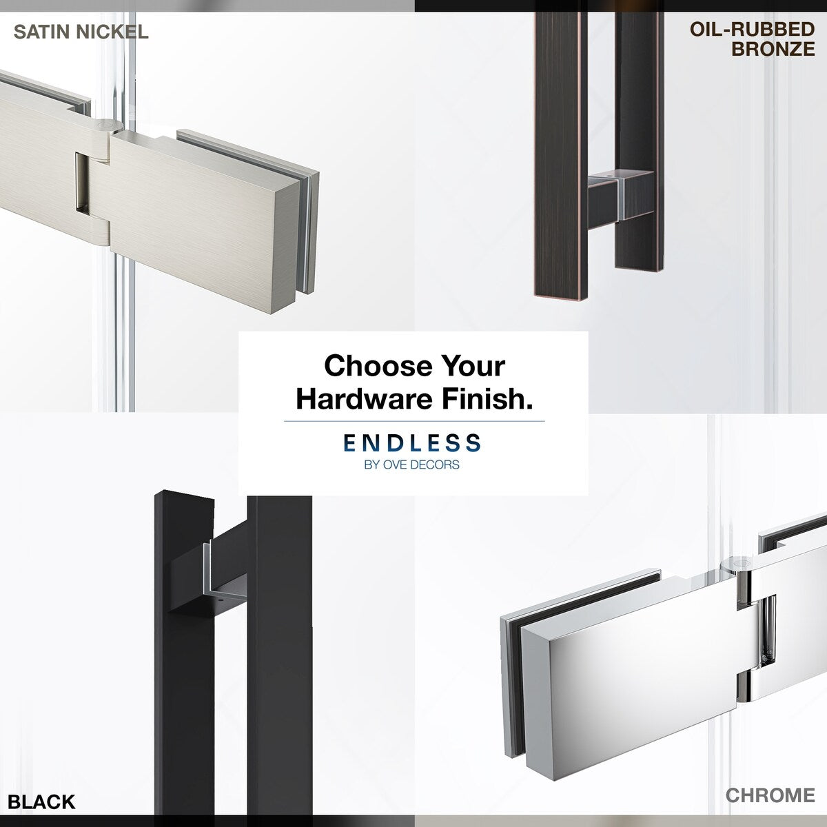 Endless Tampa Corner 35 11/16 to 36 7/8" W x 72" H CHR