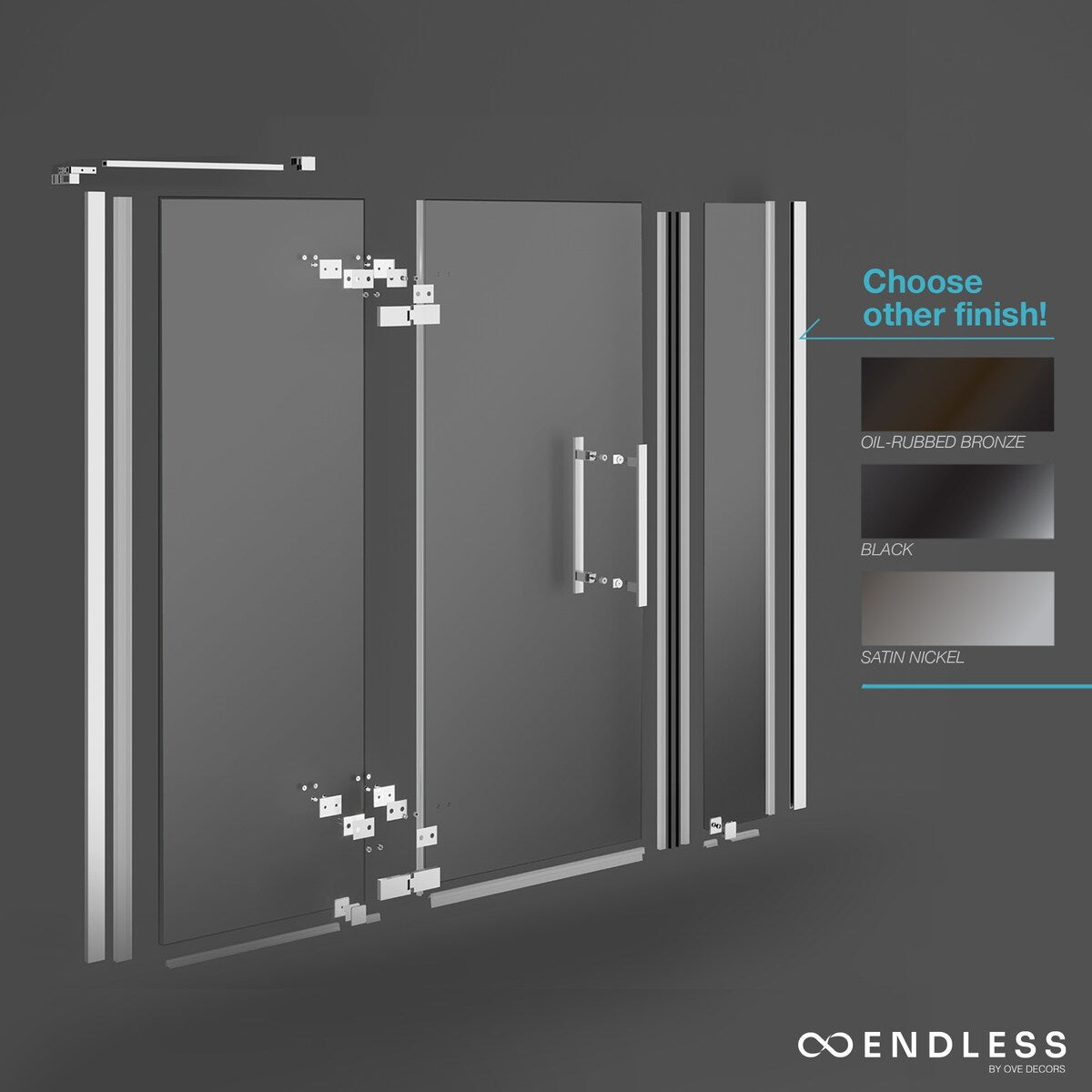 Endless Tampa Alcove and Base 54" W x 74 3/4" H SN