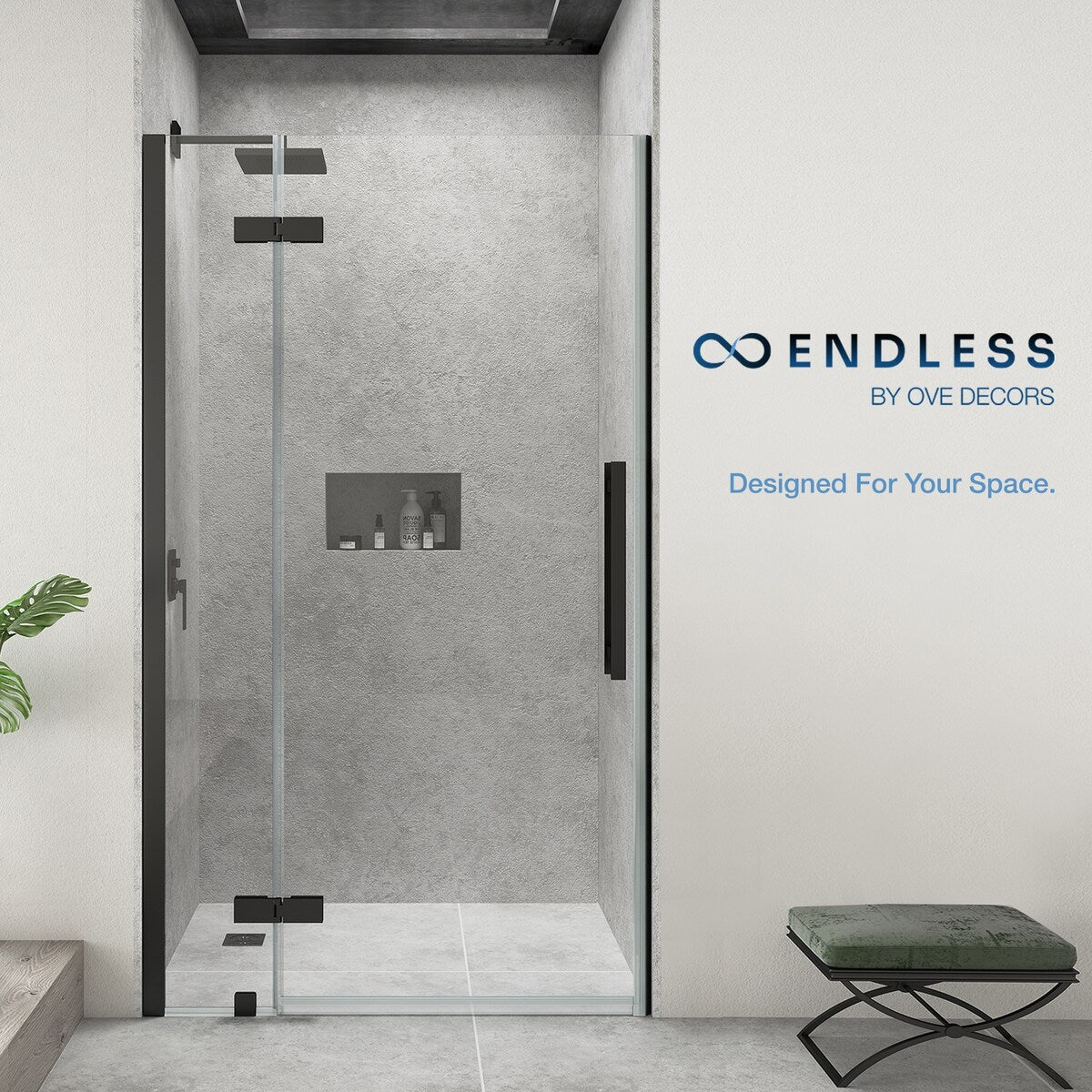 Endless Tampa Alcove and Base 54" W x 74 3/4" H SN