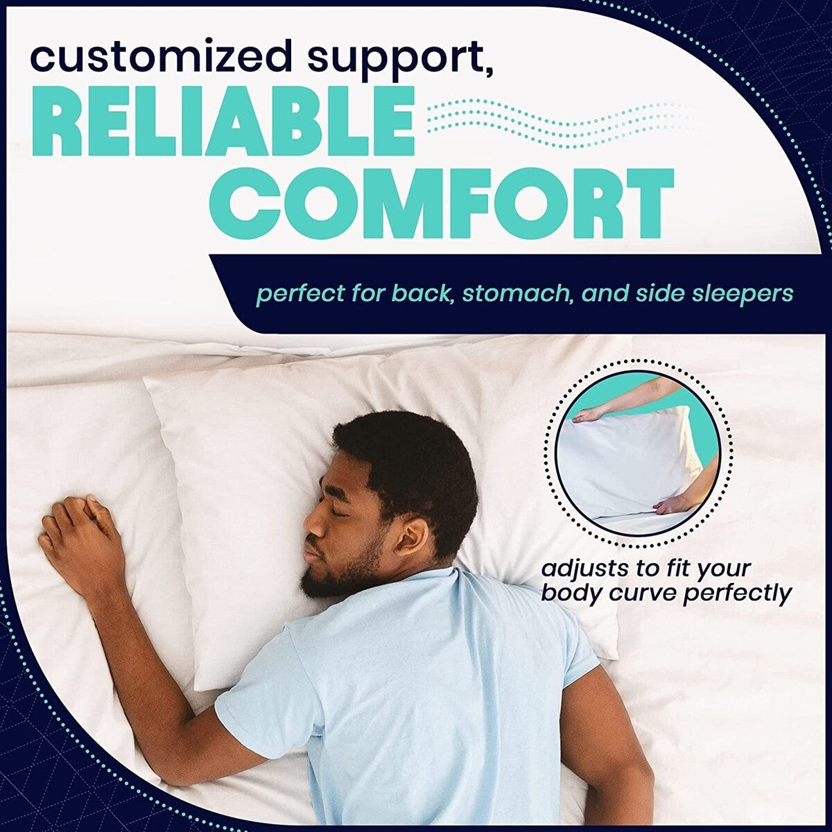 EnerPlex Body Pillow for Adults - Memory Foam Pillows, Queen