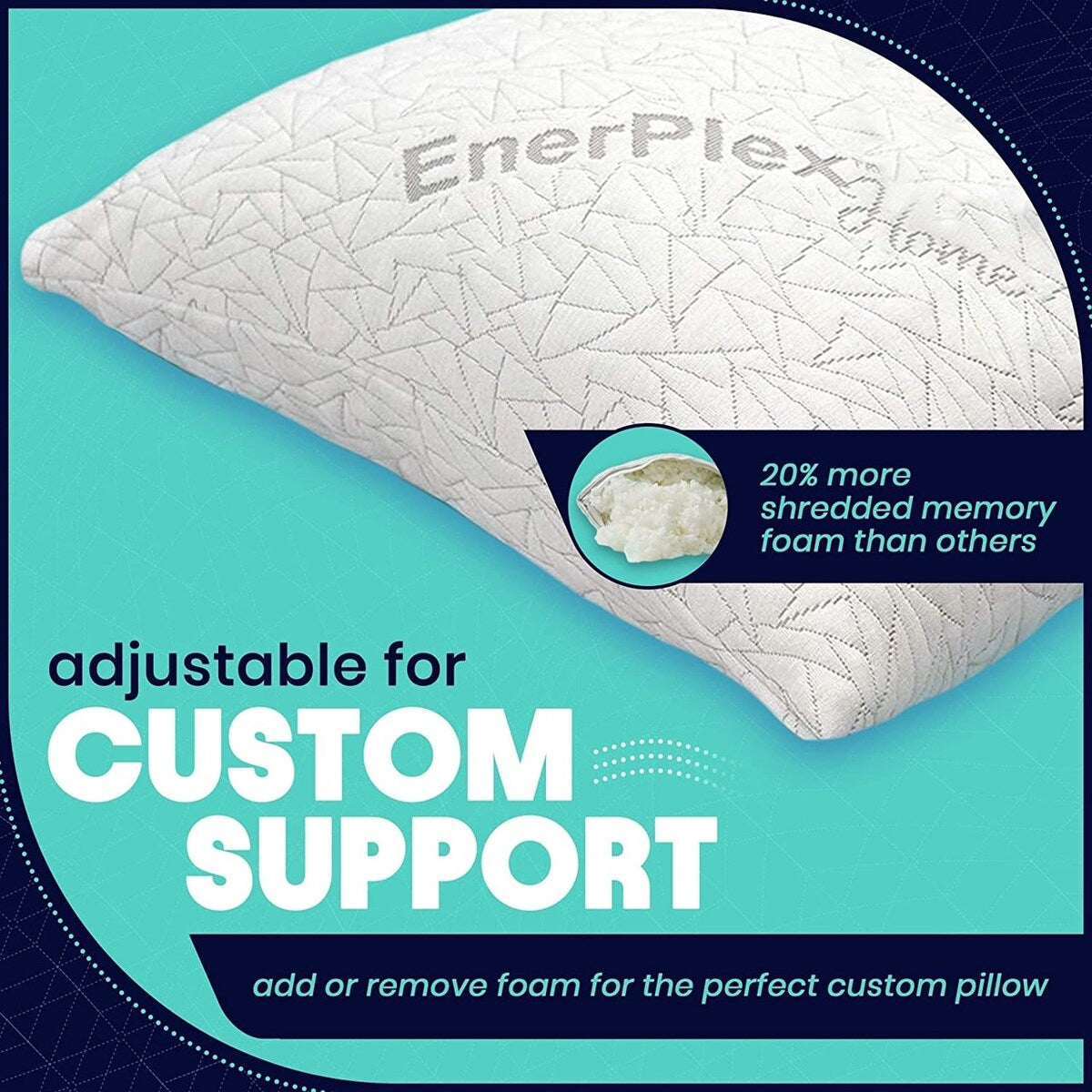 EnerPlex Body Pillow for Adults - Memory Foam Pillows, Queen