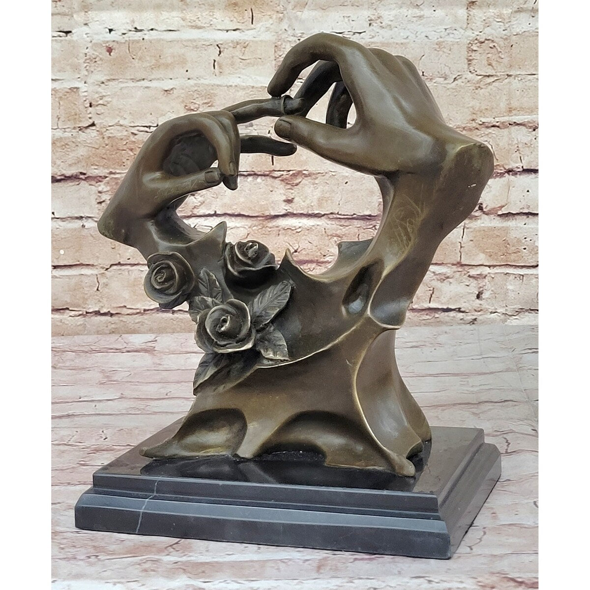 Engagement Proposal Hands Bronze Sculpture Statue Romance Wedding Anniversary Gift