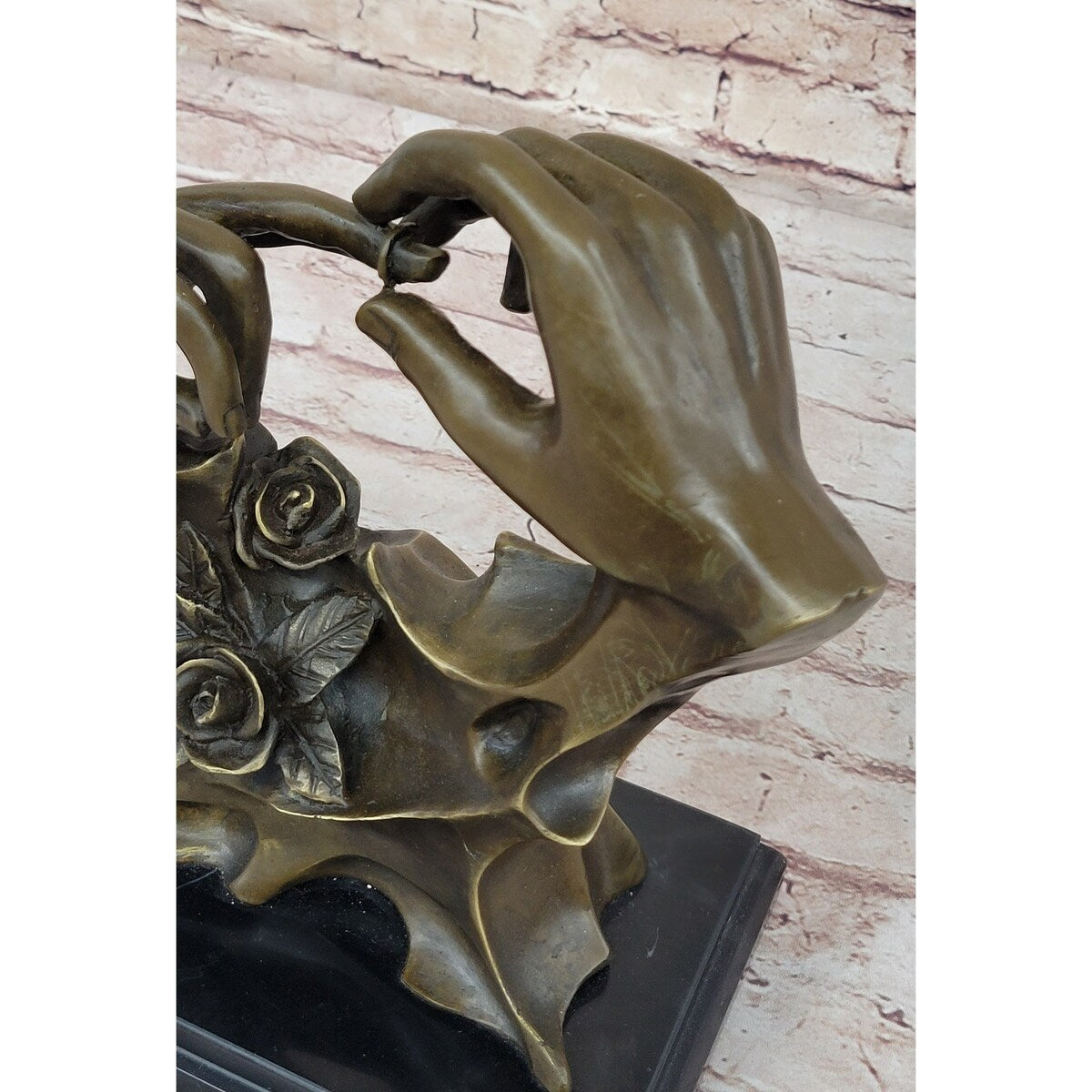 Engagement Proposal Hands Bronze Sculpture Statue Romance Wedding Anniversary Gift