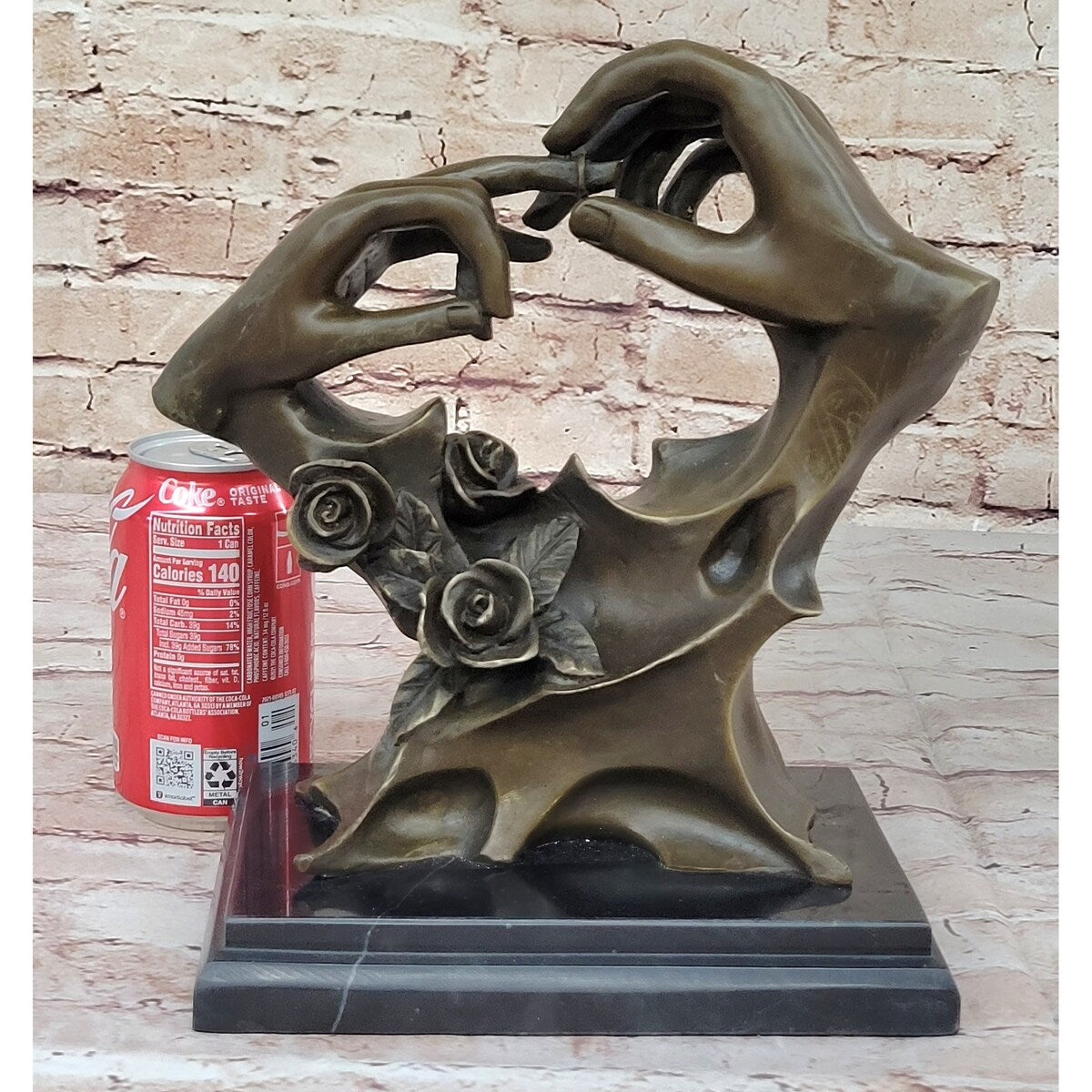 Engagement Proposal Hands Bronze Sculpture Statue Romance Wedding Anniversary Gift