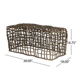 Engel Contemporary Handcrafted Aluminum Bench by Christopher Knight Home