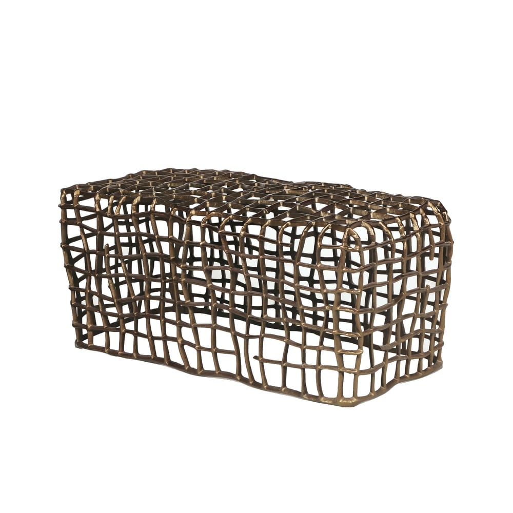 Engel Contemporary Handcrafted Aluminum Bench by Christopher Knight Home