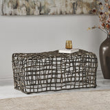 Engel Contemporary Handcrafted Aluminum Bench by Christopher Knight Home