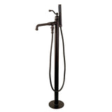 Kingston Brass English Country Freestanding Tub Faucet with Hand Shower