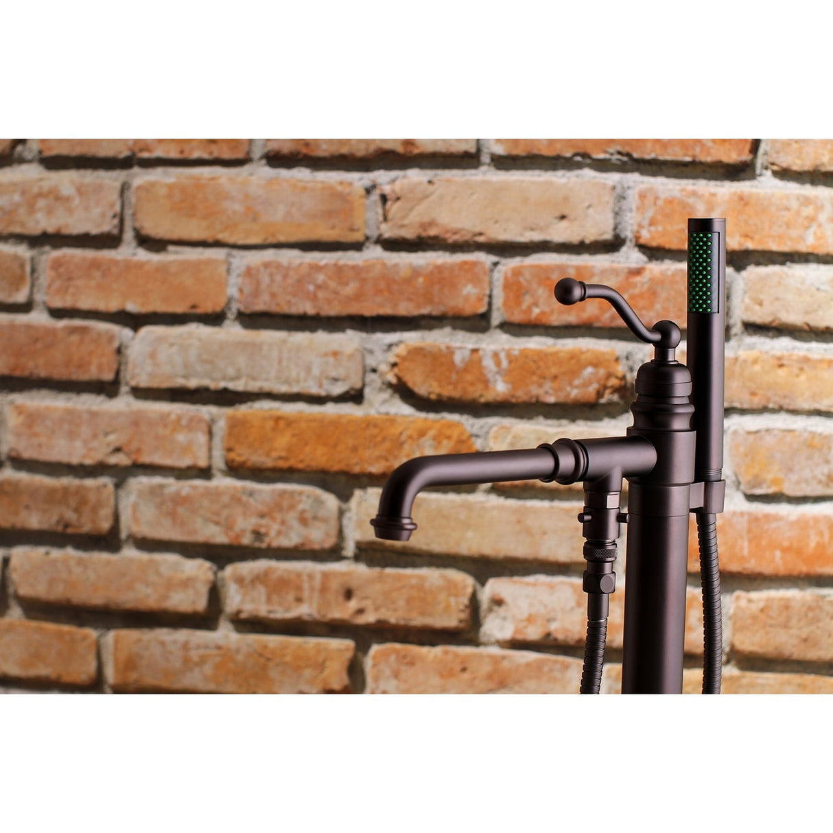 Kingston Brass English Country Freestanding Tub Faucet with Hand Shower