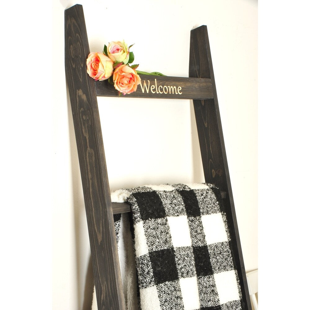 Engraved 6ft Decorative Blanket Ladder - 20 x 72