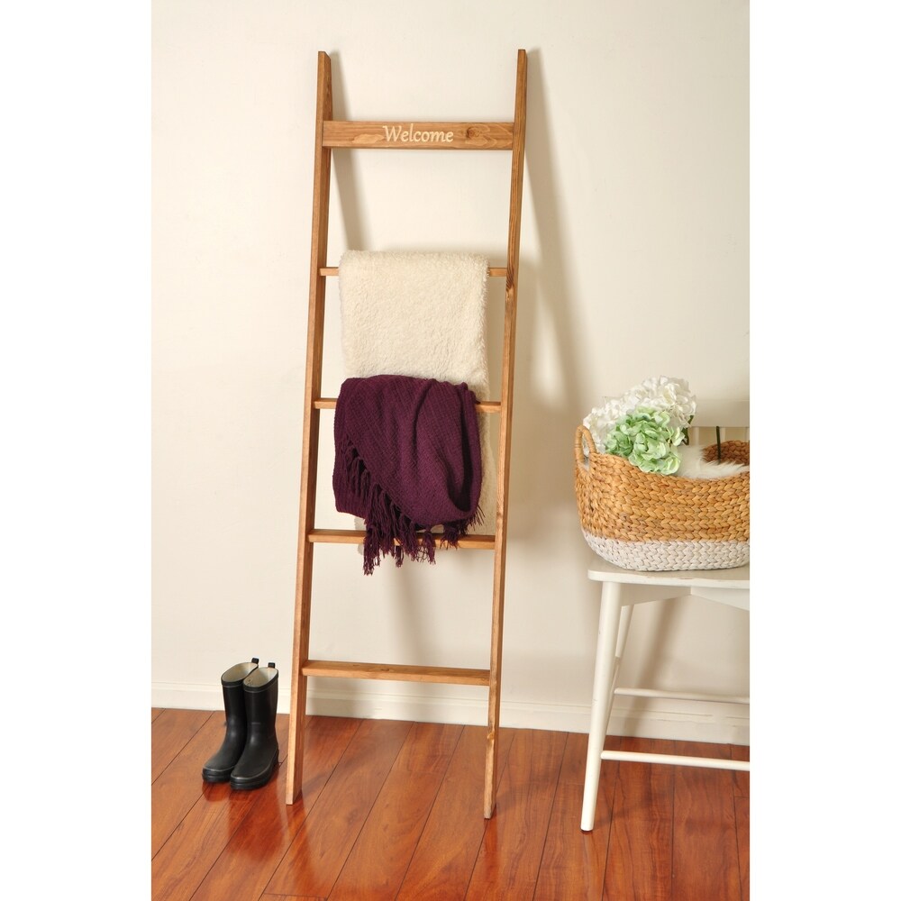 Engraved 6ft Decorative Blanket Ladder - 20 x 72