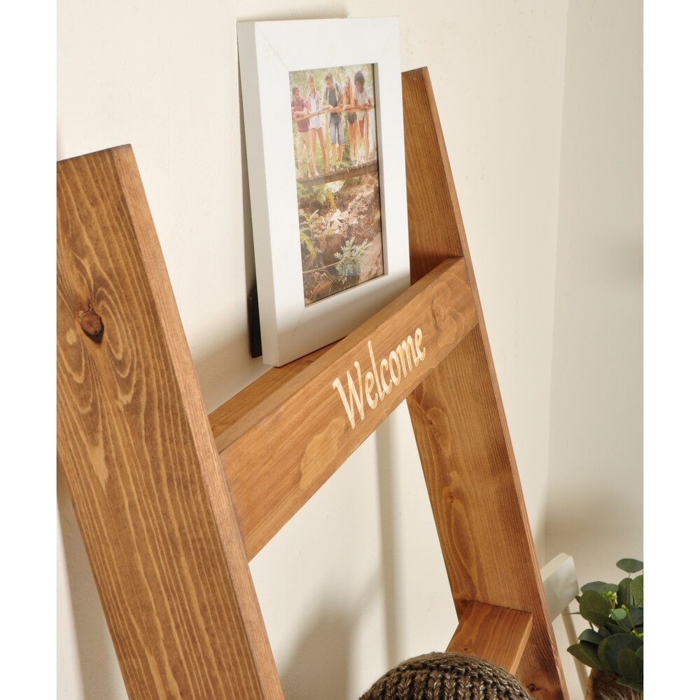 Engraved 6ft Decorative Blanket Ladder - 20 x 72