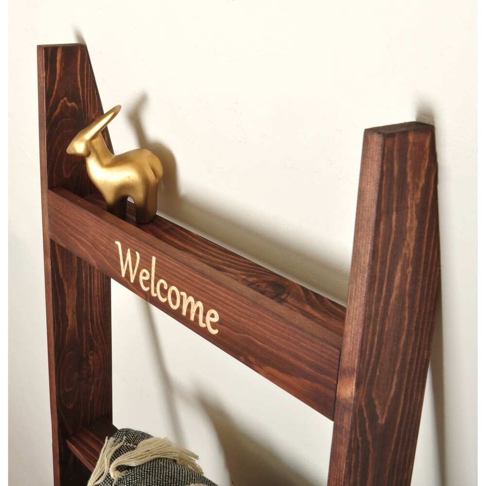 Engraved 6ft Decorative Blanket Ladder - 20 x 72