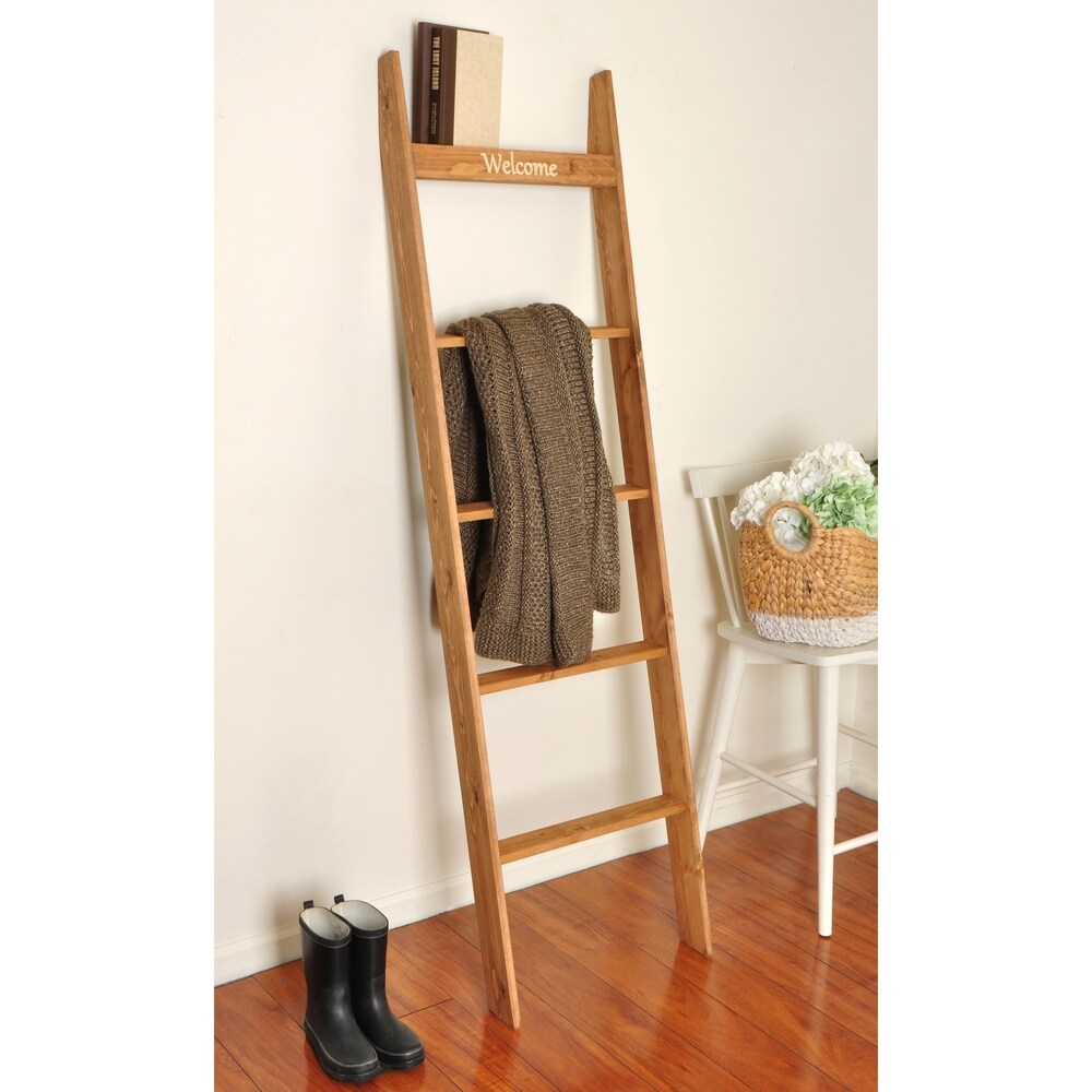Engraved 6ft Decorative Blanket Ladder - 20 x 72