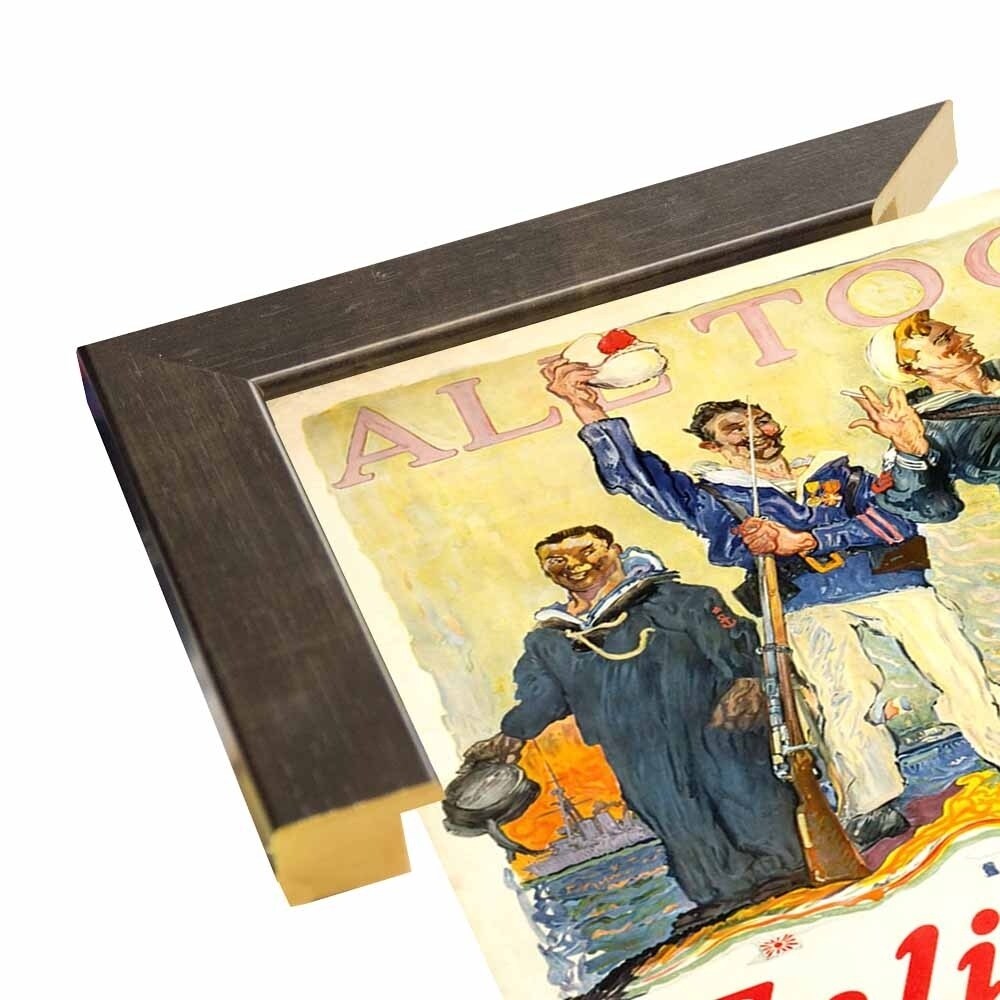 Enlist In The Navy-VINAPP122772 Framed Print 14.25"x20" by Vintage Apple Collection