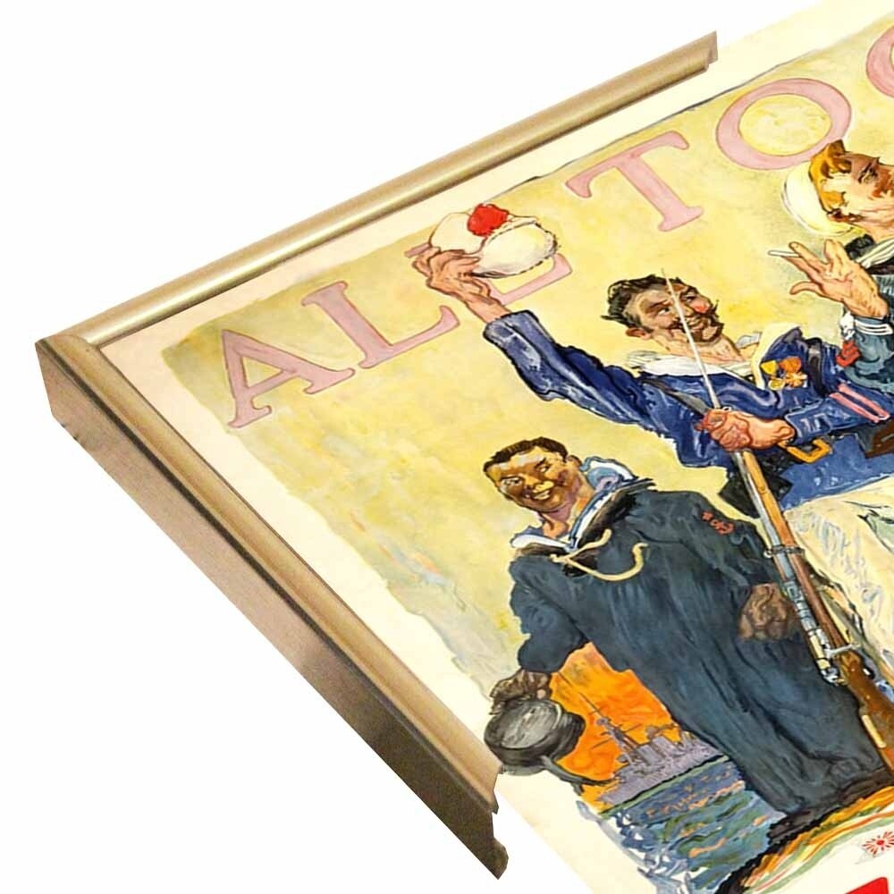 Enlist In The Navy-VINAPP122772 Framed Print 14.25"x20" by Vintage Apple Collection