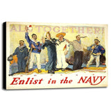 Enlist In The Navy-VINAPP122772 Framed Print 14.25"x20" by Vintage Apple Collection