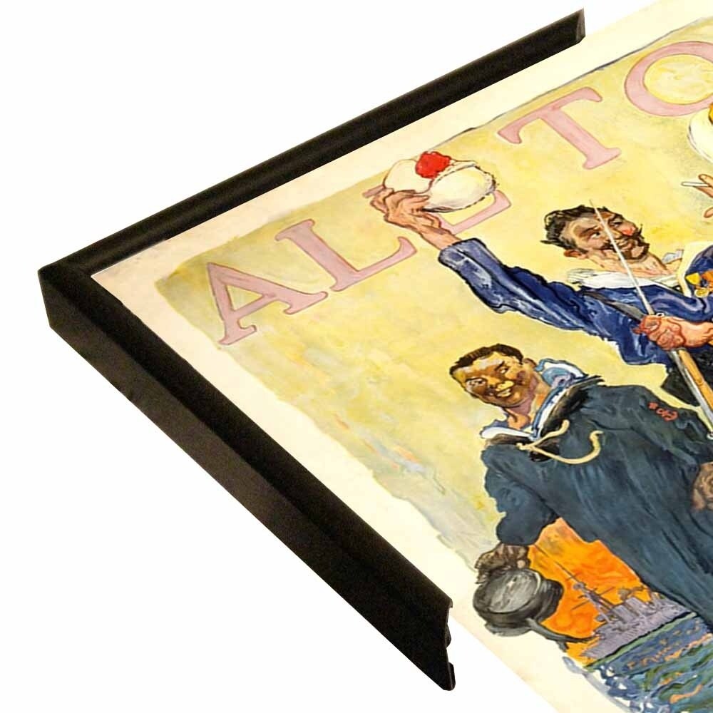 Enlist In The Navy-VINAPP122772 Framed Print 14.25"x20" by Vintage Apple Collection