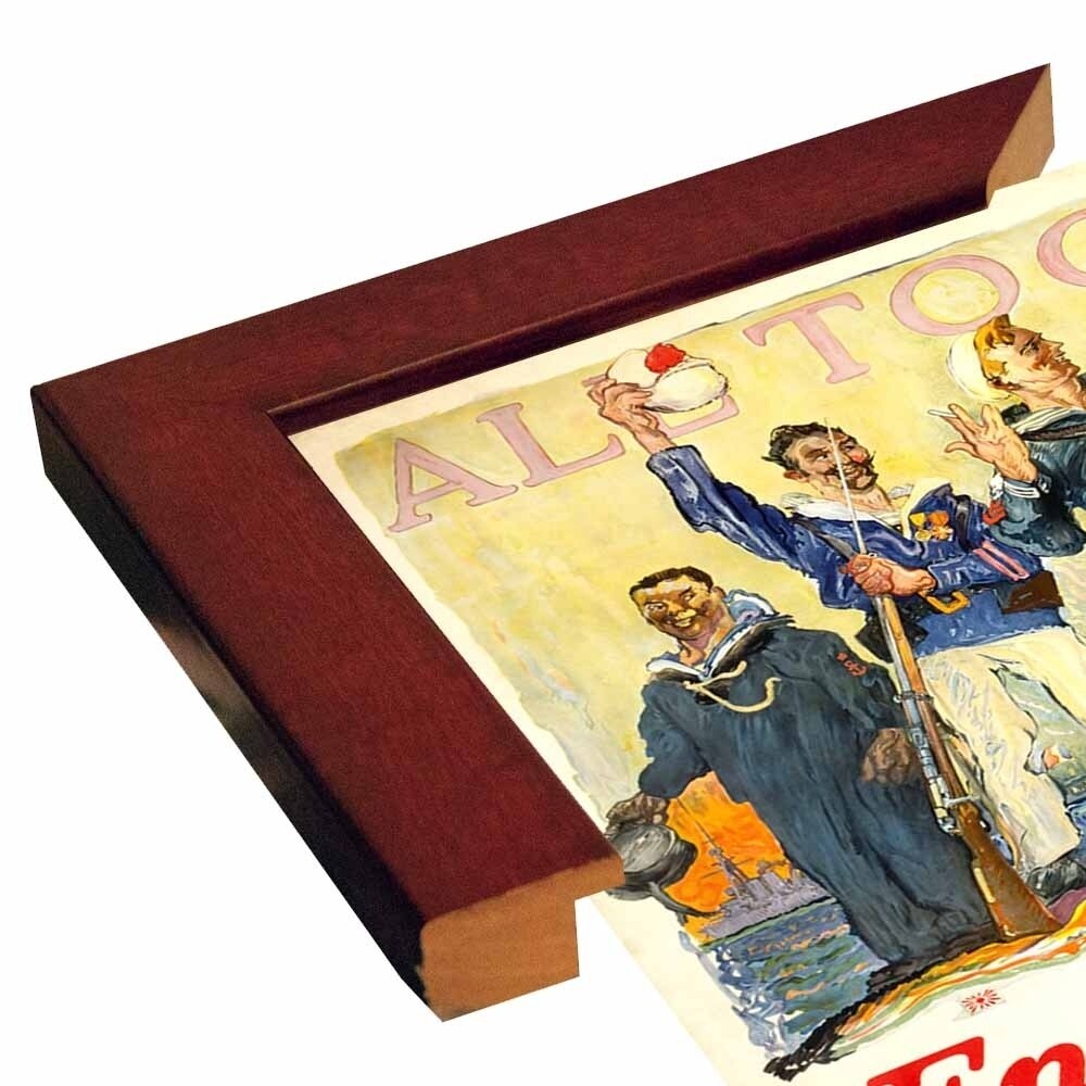 Enlist In The Navy-VINAPP122772 Framed Print 14.25"x20" by Vintage Apple Collection