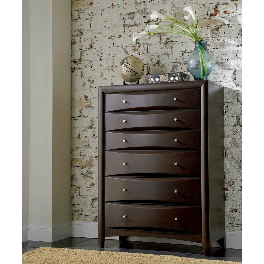 Entrepreneur Black and Cappuccino 6-piece Storage Bedroom Set