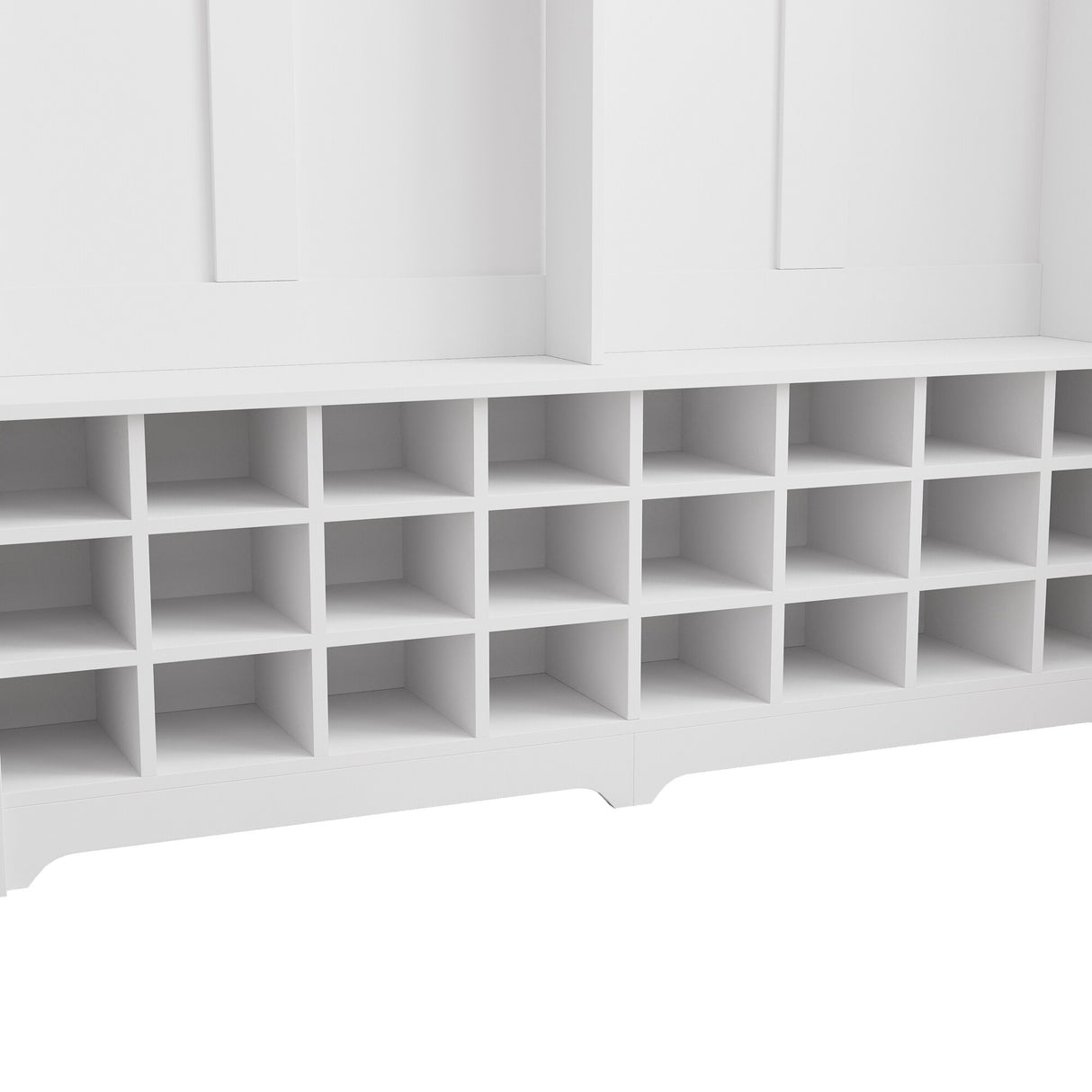 Entryway Bench 60" Wide Hall Tree with Ample Storage Space