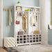 Entryway Bench 60" Wide Hall Tree with Ample Storage Space