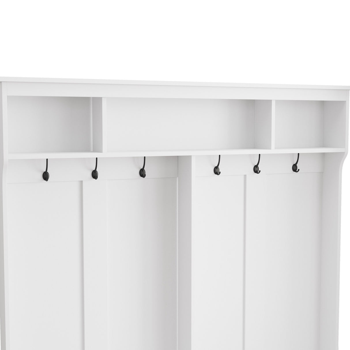 Entryway Bench 60" Wide Hall Tree with Ample Storage Space