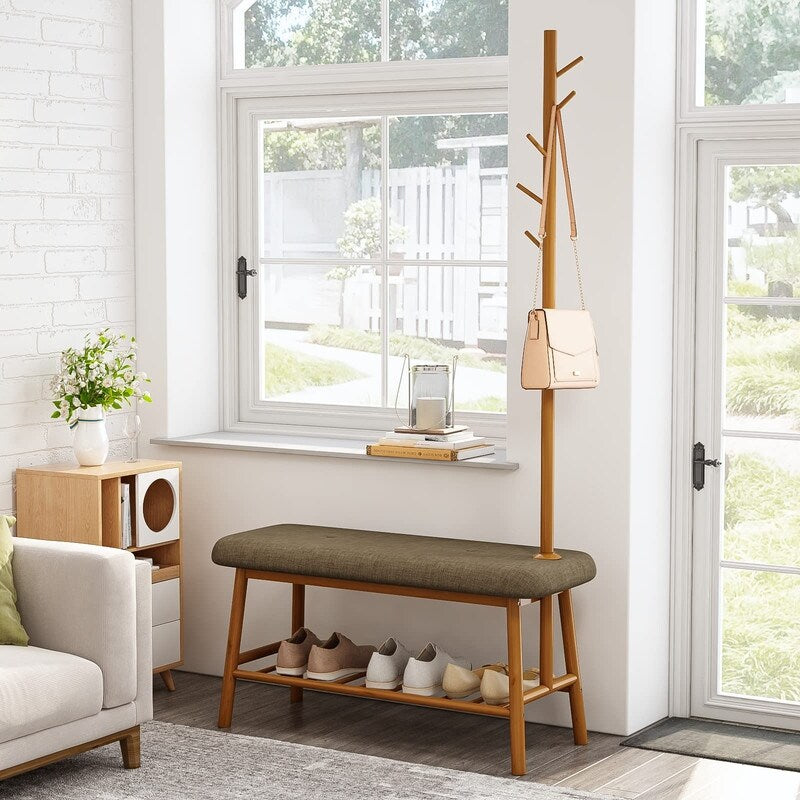 Entryway Bench - 13.3"D x 32.8"W x 64.5"H