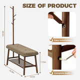 Entryway Bench - 13.3"D x 32.8"W x 64.5"H