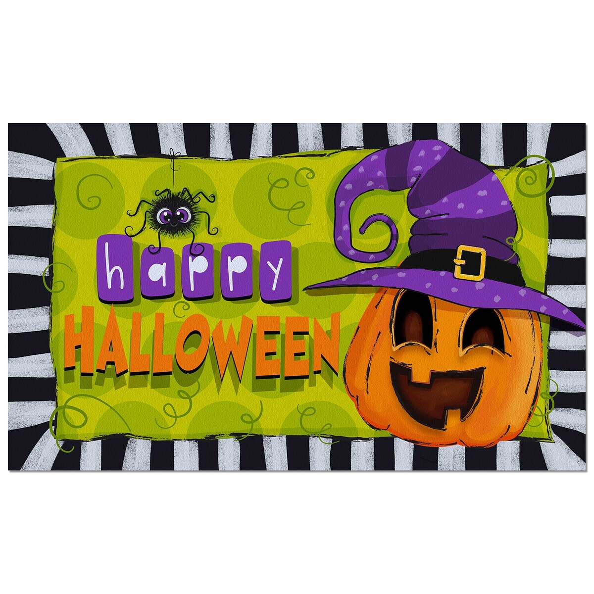 Entryway Floor Mat 29.5" x 17.75" - Happy Halloween - 29.375-17.75x.0256
