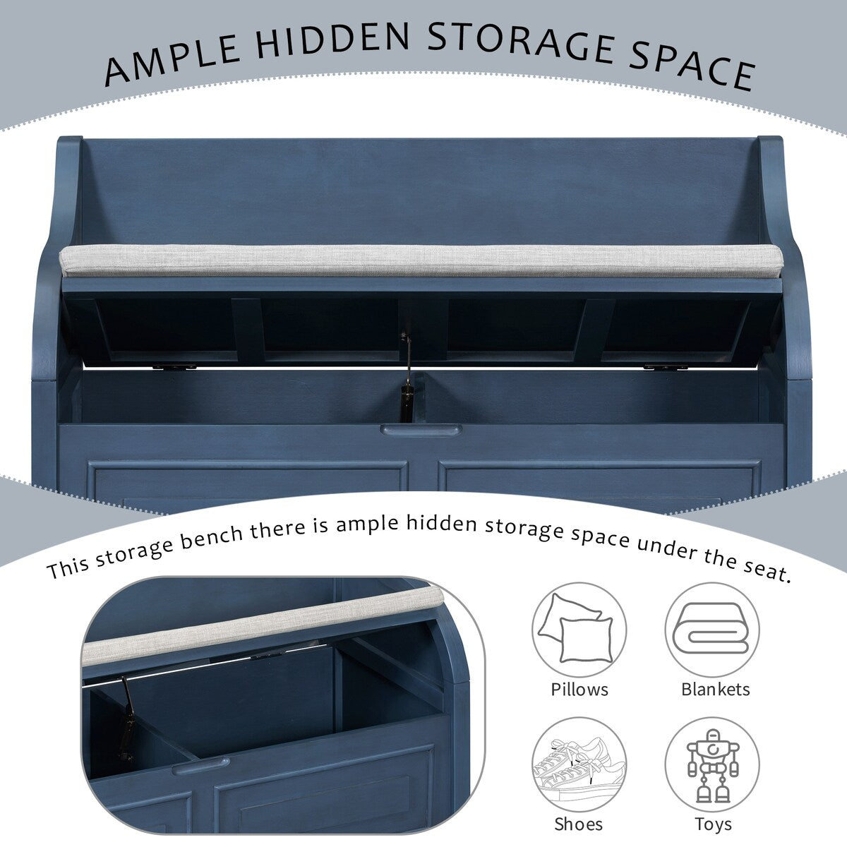 Entryway Multifunctional Storage Bench
