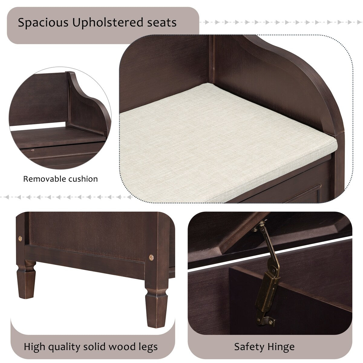 Entryway Multifunctional Storage Bench