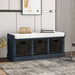 Nestfair Entryway Storage Bench with Cushion and Basket