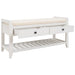 Entryway Storage Bench with Cushioned Seat and Drawers - 39"L x 14"W x 19.8"H